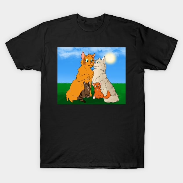 Firestar's happy family T-Shirt by ember_dino